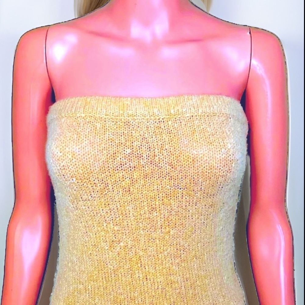 NWT BCBGMaxAzria Sahara Strapless Ribbed Sweater Jersey Dress - Picture 5 of 9